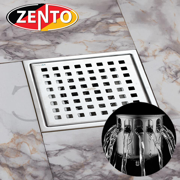 Thoát sàn chống mùi inox Square Zento ZT654-2U (150x150)